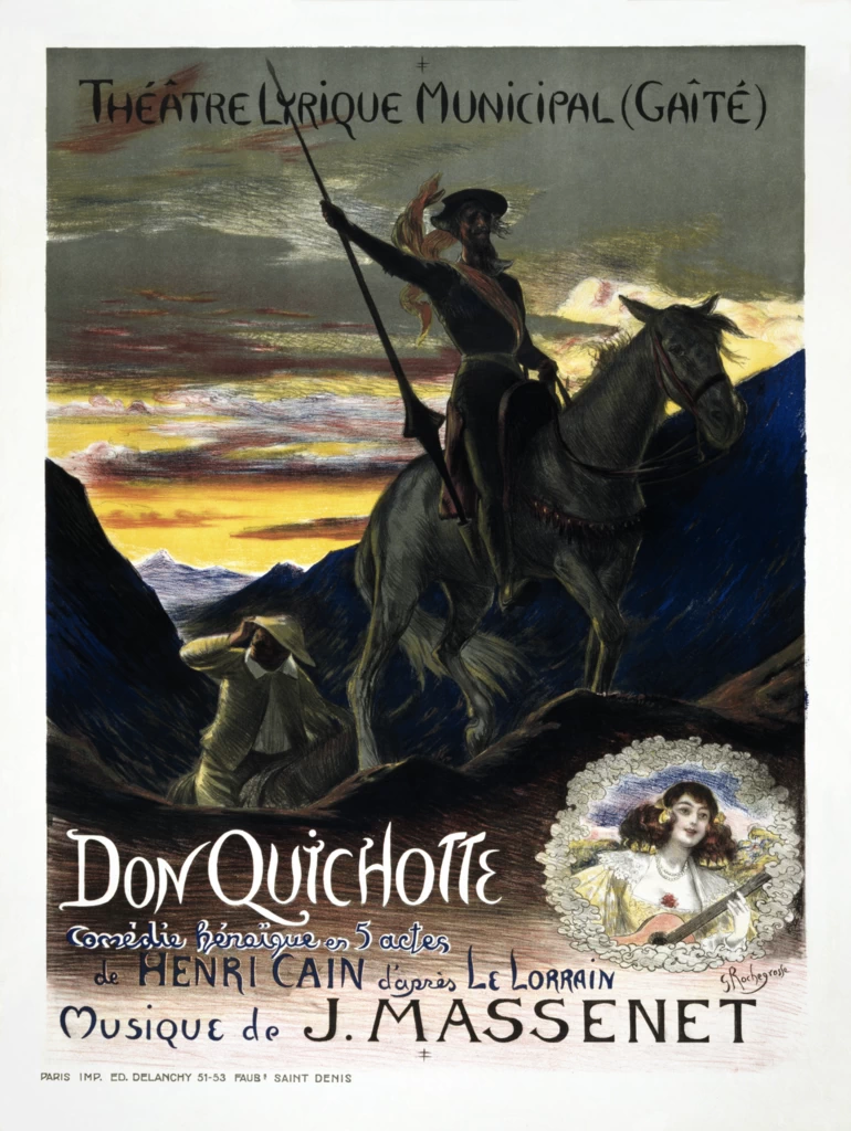 Locandina del Don Chisciotte di Jules Massenet